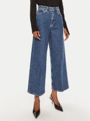 Calvin Klein Jeansy K20K207267 Granatowy Wide Leg. Niebieskie jeansy damskie Calvin Klein, bez wzorów, z bawełny. Za 369.99 zł.