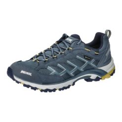 Buty turystyczne męskie Meindl Caribe z membraną Gore-Tex. Niebieskie buty zimowe męskie MEINDL, bez wzorów, z gore-texu, bez obcasa, bez zapięcia. W wyprzedaży za 594.30 zł.