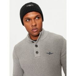 Czapka Aeronautica Militare. Czarne czapki męskie Aeronautica Militare, na zimę, bez wzorów. Za 239.99 zł.
