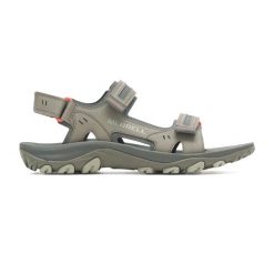 Sandały męskie Merrell Huntington Sport Convert. Zielone sandały męskie Merrell, bez wzorów, sportowe, bez zapięcia. W wyprzedaży za 420.05 zł.
