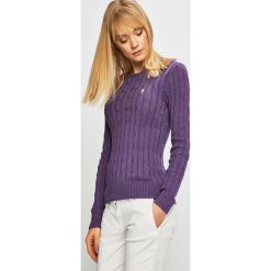 Polo Ralph Lauren - Sweter. Fioletowe swetry nierozpinane damskie Polo Ralph Lauren, s, bez wzorów, z bawełny, bez kołnierzyka, bez ramiączek. W wyprzedaży za 359.90 zł.