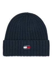 Tommy Hilfiger Czapka Heritage AW0AW18979 Granatowy. Niebieskie czapki damskie Tommy Hilfiger, na zimę, bez wzorów, z bawełny. Za 149.99 zł.