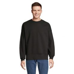 Bluza Z Okrągłym Dekoltem Dla Dorosłych Unisex Authentic. Czarne bluzy męskie SOL'S, m, bez wzorów, bez ramiączek, bez kaptura. Za 255.99 zł.
