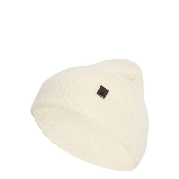 Czapka Soft Lux typu beanie. Białe czapki damskie Adidas, bez wzorów, z dzianiny, eleganckie. Za 119.00 zł.