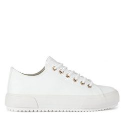 Trampki Jenny Fairy. Białe trampki i tenisówki damskie Jenny Fairy, bez wzorów, bez zapięcia. Za 89.99 zł.