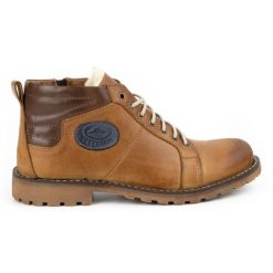 Mario Pala Buty męskie zimowe 865MP rude pomarańczowe. Brązowe botki męskie na jesień, bez wzorów, ze skóry, bez obcasa, bez zapięcia. Za 484.00 zł.