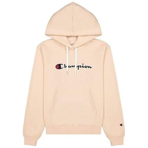 Bluza sportowa damska Champion Wmns Organic Cotton Blend Script Logo Hoodie. Czerwone bluzy damskie Champion, l, bez wzorów, sportowe, bez ramiączek, z kapturem. Za 243.00 zł.