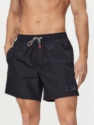 Guess Szorty kąpielowe M6GZ20 W2170 Granatowy Regular Fit. Niebieskie kąpielówki męskie Guess, z aplikacjami, z syntetyku. Za 294.99 zł.