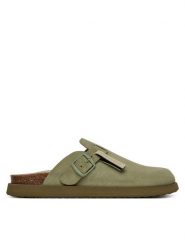 D.Franklin Klapki DFSH407002 Khaki. Brązowe klapki damskie D.Franklin, bez wzorów, ze skóry, bez obcasa, bez zapięcia. Za 329.99 zł.
