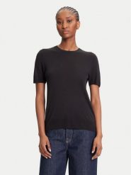 Calvin Klein Sweter LV044A307G Czarny Regular Fit. Czarne swetry nierozpinane damskie Calvin Klein, s, bez wzorów, z wiskozy, bez kołnierzyka, bez ramiączek. Za 259.99 zł.