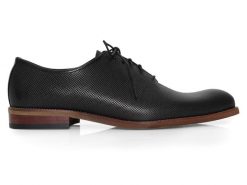 Unikatowe czarne wiedenki/oxfordy T201. Czarne buty wizytowe męskie Modini Moda Męska, bez wzorów, ze skóry, bez obcasa, bez zapięcia. W wyprzedaży za 360.00 zł.