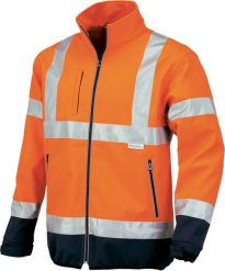 Kurtka męska INDUSTRIAL STARTER - Kurtka odblaskowa SOFTSHELL FLASH żółto-granatowa 2XL. Żółte kurtki męskie INDUSTRIAL STARTER, m, bez wzorów, z softshellu, bez kaptura. Za 318.14 zł.
