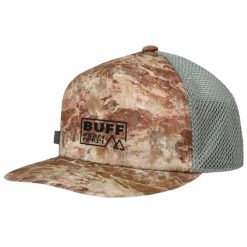 Czapka z daszkiem dla dorosłych Buff Trucker Cap. Brązowe czapki damskie Buff, bez wzorów, z poliesteru, sportowe. Za 88.99 zł.