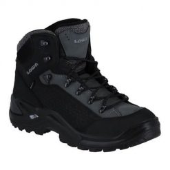 Buty trekkingowe męskie Lowa Renegade Warm Mid Gtx. Czarne trekkingi męskie Lowa, z materiału, bez zapięcia. Za 1,066.00 zł.