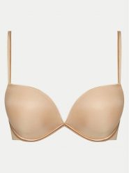 Wonderbra Biustonosz push-up WB008144 Beżowy. Brązowe biustonosze Wonderbra, bez wzorów, z syntetyku. Za 199.99 zł.