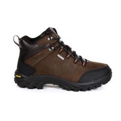 Buty trekkingowe męskie Regatta Burrell skórzane. Brązowe trekkingi męskie Regatta, z materiału, bez zapięcia. Za 549.99 zł.