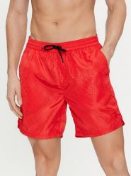 Guess Szorty kąpielowe F4GT05 WG292 Czerwony Regular Fit. Czerwone kąpielówki męskie Guess, m, z aplikacjami, z syntetyku. Za 289.99 zł.