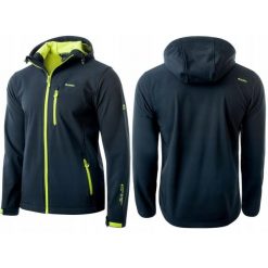 Kurtka męska Elbrus Iver Softshell wodoodporna. Niebieskie kurtki męskie ELBRUS, l, bez wzorów, z softshellu, bez kaptura, trekkingowe. Za 248.97 zł.