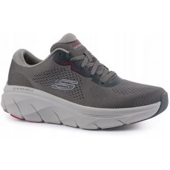 Buty sportowe męskie do biegania Skechers D'Lux Walker 2.0. Szare buty sportowe męskie Skechers, bez wzorów, bez zapięcia, do biegania. Za 279.00 zł.