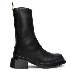 Botki Dr. Martens. Czarne botki damskie Dr. Martens, bez wzorów, bez obcasa, na płaskiej podeszwie, bez zapięcia. Za 1,079.00 zł.