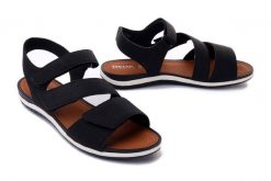 GEOX D S.VEGA D35R6A 000EK C999 black, sandały damskie. Czarne sandały damskie Geox, bez wzorów, bez obcasa, bez zapięcia. Za 265.93 zł.