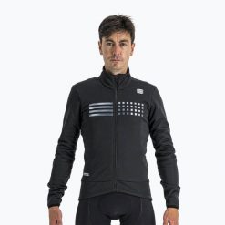 Kurtka rowerowa męska Sportful Tempo. Czarne kurtki męskie SPORTFUL, m, bez wzorów, sportowe, bez kaptura. W wyprzedaży za 438.90 zł.