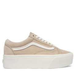 Tenisówki Vans. Brązowe trampki i tenisówki damskie Vans, bez wzorów, bez zapięcia. Za 449.99 zł.