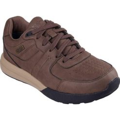 Buty sportowe męskie Skechers Netson Gander. Brązowe buty sportowe męskie Skechers, bez wzorów, ze skóry, bez zapięcia. Za 590.00 zł.