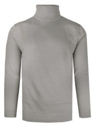 Klasyczny i Elegancki Golf Męski - Brave Soul - Popielaty. Szare swetry męskie Brave Soul, l, bez wzorów, z bawełny, eleganckie, bez kołnierzyka, bez ramiączek. Za 119.00 zł.