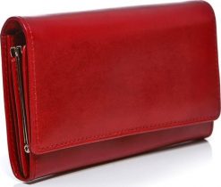 Belveder Czerwony portfel damski skórzany MID BW53. Czerwone portfele damskie Belveder. Za 189.99 zł.