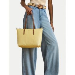 Torebka LAUREN RALPH LAUREN. Żółte shopperki damskie Lauren Ralph Lauren, bez wzorów, bez dodatków. Za 609.99 zł.