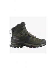 Buty trekkingowe męskie Salomon Quest 4D 4 Gtx. Zielone trekkingi męskie Salomon, z gore-texu, za kostkę, bez zapięcia. Za 889.00 zł.
