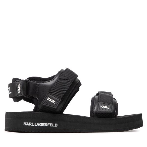 Sandały KARL LAGERFELD. Czarne sandały męskie KARL LAGERFELD, bez wzorów, bez zapięcia. Za 400.99 zł.