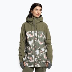 Kurtka narciarska damska Roxy Stated. Zielone kurtki sportowe damskie Roxy, na zimę, xs, bez wzorów, z poliesteru, bez ramiączek, bez kaptura, narciarskie. Za 658.00 zł.