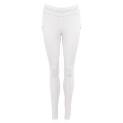 Damskie silikonowe legginsy jeździeckie z pełną przyczepnością ANKY Tournament. Białe legginsy damskie ANKY, bez wzorów, z elastanu. Za 553.50 zł.