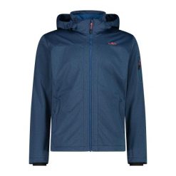 Kurtka męska turystyczna CMP 39A5027M. Niebieskie kurtki sportowe męskie CMP, l, bez wzorów, z softshellu, z kapturem, trekkingowe. Za 372.10 zł.