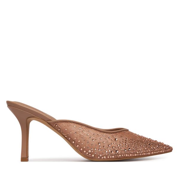 Klapki Aldo. Brązowe klapki damskie Aldo, bez wzorów, bez obcasa, bez zapięcia. Za 284.99 zł.