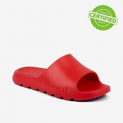 Klapki damskie Coqui Lou. Czerwone klapki damskie Coqui, bez wzorów, eleganckie, bez obcasa, bez zapięcia. Za 121.99 zł.