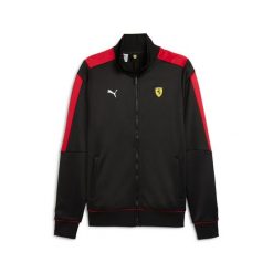 Kurtka z dresu Puma Ferrari Race MT7. Czarne kurtki męskie Puma, bez wzorów, z dresówki, bez kaptura. Za 399.99 zł.