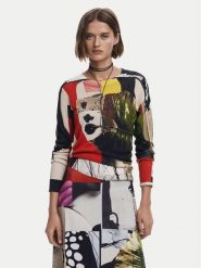 Desigual Sweter Collagelacro 25SWJF27 Kolorowy Regular Fit. Swetry nierozpinane damskie Desigual, m, bez wzorów, z wiskozy, bez kołnierzyka, bez ramiączek. Za 219.99 zł.