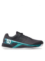 Wilson Buty do tenisa Rush Pro 4.0 Bla Clay WRS333350 Czarny. Czarne buty sportowe męskie Wilson, bez wzorów, z materiału, bez zapięcia, tenisowe. Za 419.99 zł.