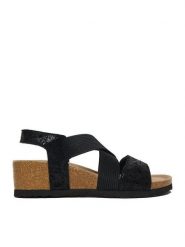 Go Soft Sandały CEO-HSCB15046-52 Czarny. Czarne sandały damskie GO SOFT, bez wzorów, ze skóry, bez obcasa, na koturnie, bez zapięcia. Za 159.99 zł.