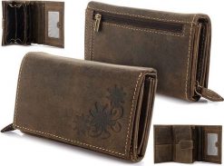 Harold`s BRĄZOWY PORTFEL SKÓRZANY DAMSKI HAROLD'S NUBUK VINTAGE S73. Brązowe portfele damskie z nubiku. Za 99.99 zł.