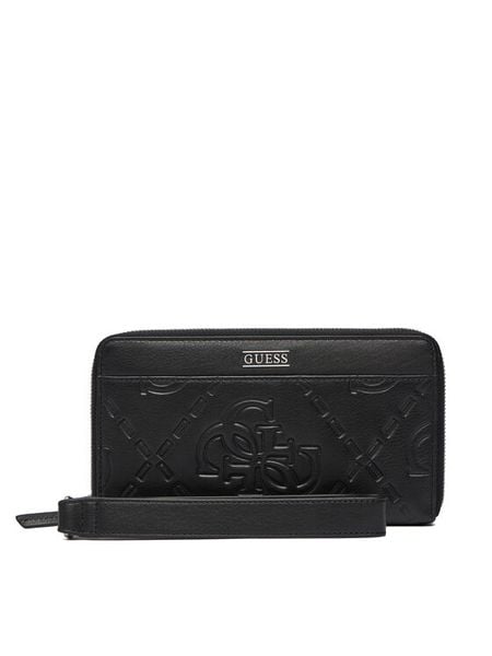 Guess Portfel SMBOMG LEA77 Czarny. Czarne portfele męskie Guess, z aplikacjami, ze skóry. Za 259.99 zł.