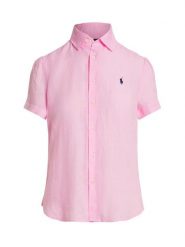 Polo Ralph Lauren Koszula 211973366501 Różowy jasny Regular Fit. Czerwone koszule damskie Polo Ralph Lauren, m, bez wzorów, ze lnu, bez kołnierzyka, bez ramiączek. Za 729.99 zł.
