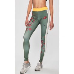 Puma - Legginsy x Sue Tsai. Zielone legginsy damskie Puma, bez wzorów, z dzianiny. W wyprzedaży za 239.90 zł.