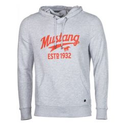 Mustang bluza męska Printed Hoodie M szary. Szare bluzy męskie Mustang, m, bez wzorów, bez kaptura. W wyprzedaży za 199.00 zł.