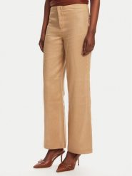 Bardot Spodnie materiałowe Balia Hipster 59854PB Beżowy Regular Fit. Brązowe spodnie materiałowe damskie Bardot, bez wzorów, ze lnu. Za 319.99 zł.
