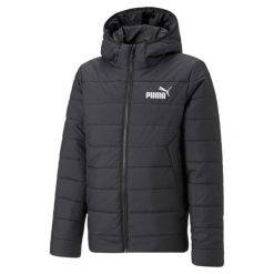 Młodzieżowa ocieplana kurtka Essentials PUMA Black. Czarna kurtki męskie Puma, m, bez wzorów, z puchu, młodzieżowe, bez kaptura. W wyprzedaży za 199.00 zł.