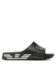 EA7 Emporio Armani Klapki XBP008 XK337 N763 Czarny. Czarne klapki męskie EA7 Emporio Armani, bez wzorów, z tworzywa sztucznego, bez zapięcia. Za 199.99 zł.
